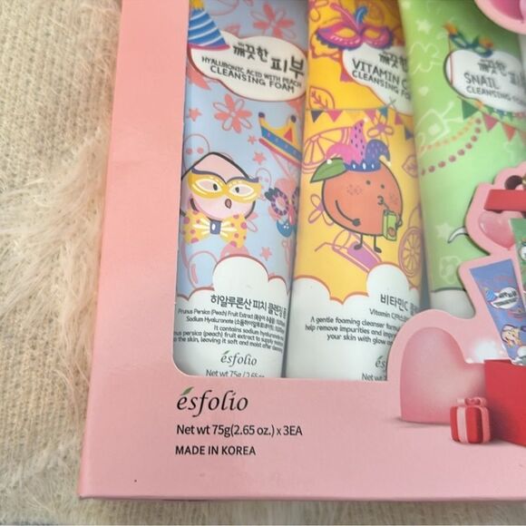 ESFOLIO SET OF 3 CLEANSING HYALURONIC ACID FOAM PEACH VITAMIN C SNAIL - Picture 8 of 10